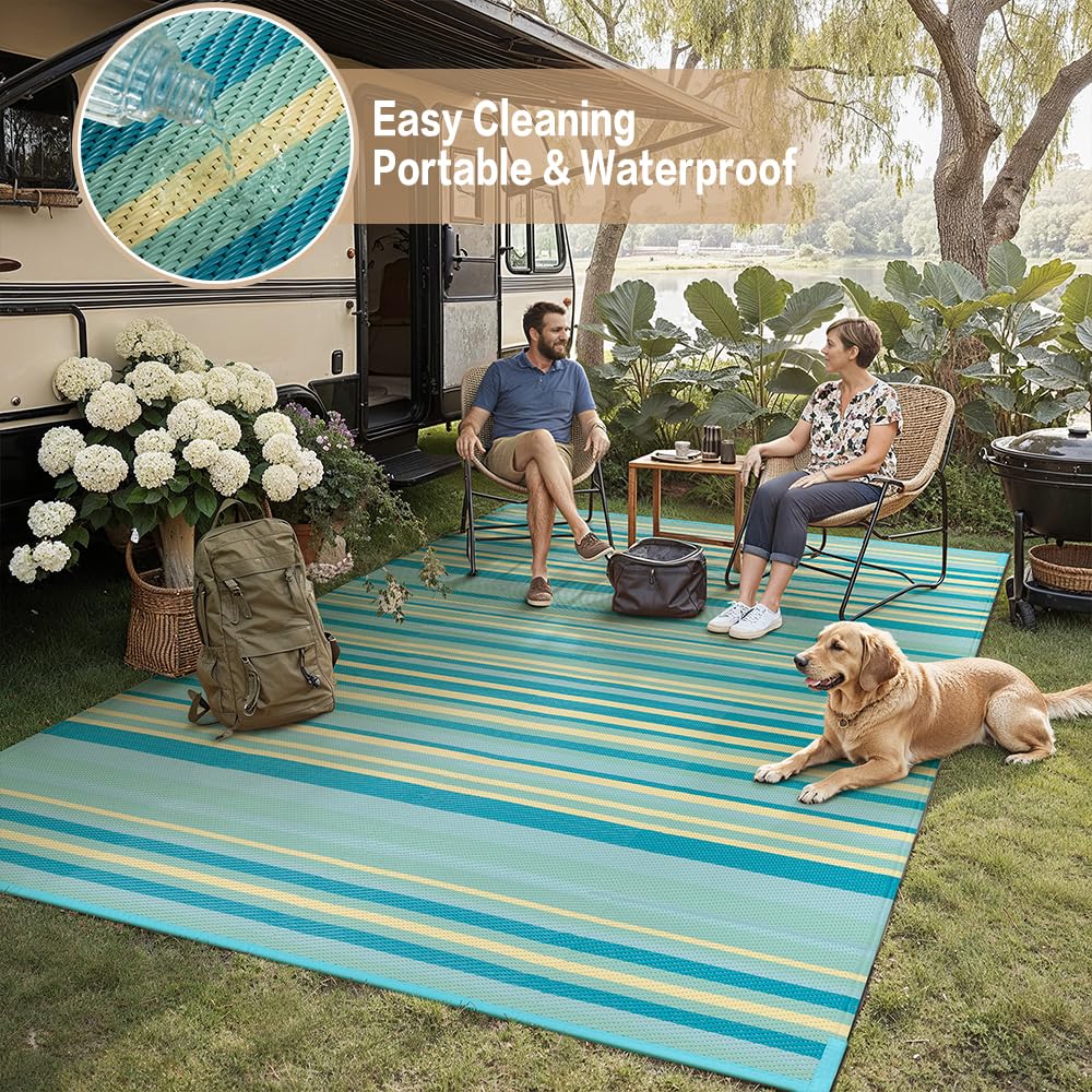 WondRg alfombra en camping con personas mostrando comodidad exterior