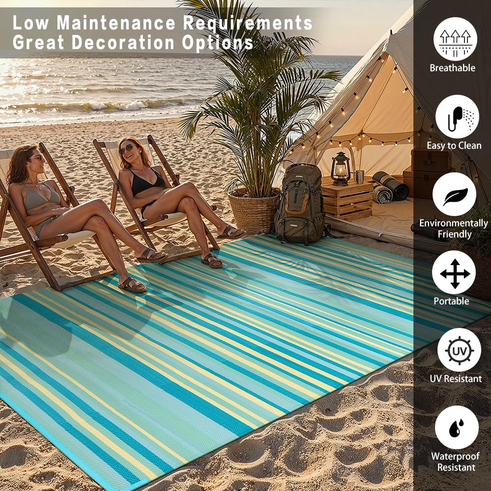 WondRg alfombra en porche con muebles creando ambiente acogedor y resistente