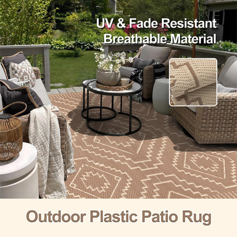 Wonnitar alfombra en patio con muebles, añade comodidad y estilo exterior