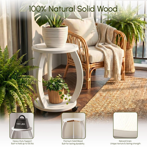 WooOrganix soporte con plantas en salón mejorando decoración y espacio