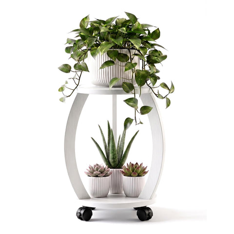 WooOrganix soporte de plantas frontal mostrando diseño y acabado elegante