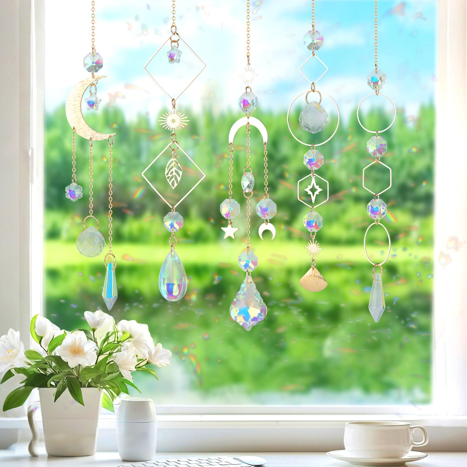 Worgree dijes de sol, luna y estrella para diseños temáticos y personalizados