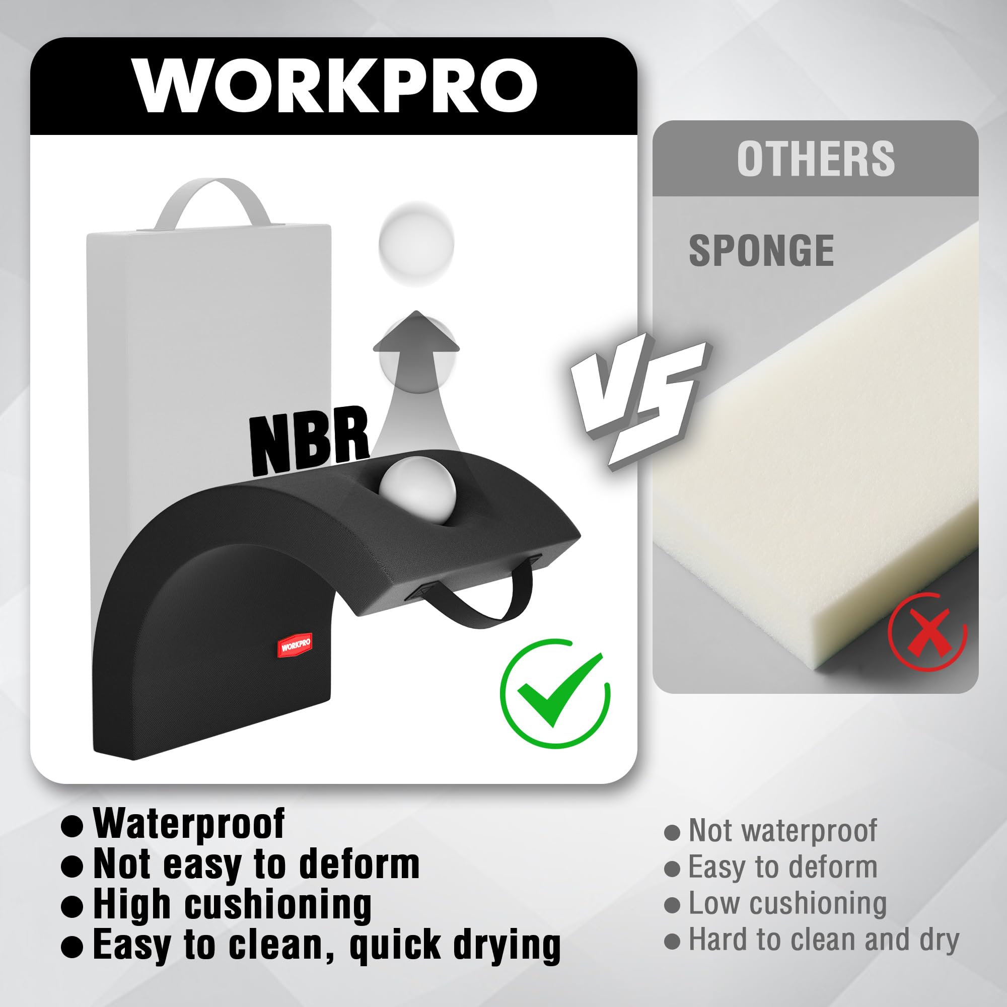WORKPRO funda Oxford con cremallera oculta, fácil limpieza y cambio