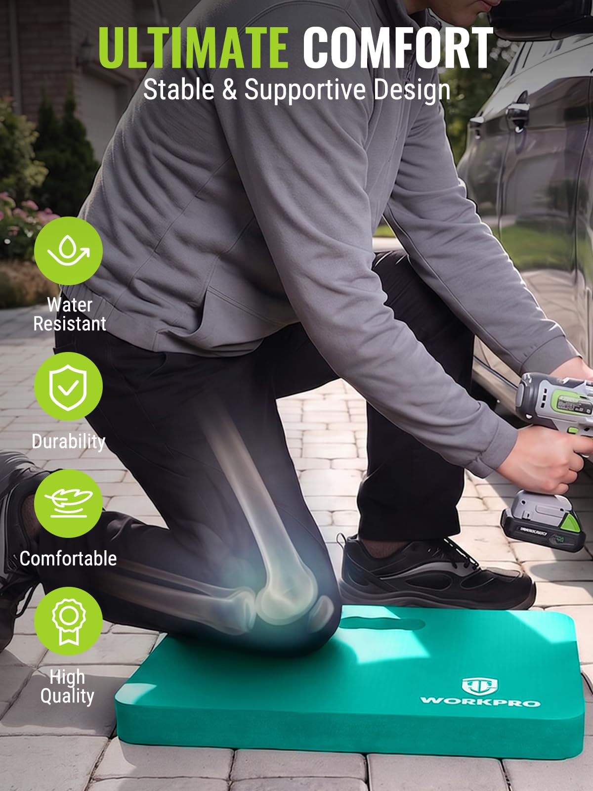 WORKPRO base antideslizante que mejora la estabilidad
