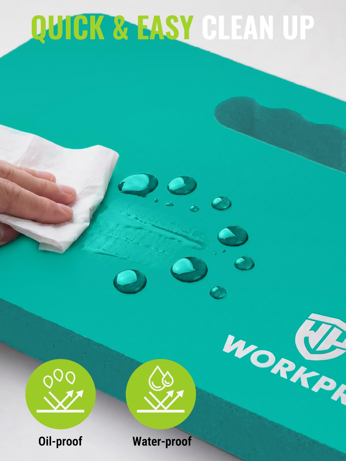 WORKPRO corte que muestra 1.5 pulgadas de grosor y soporte