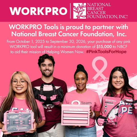 WORKPRO detalle de cuchillas afiladas que asegura cortes precisos y duraderos