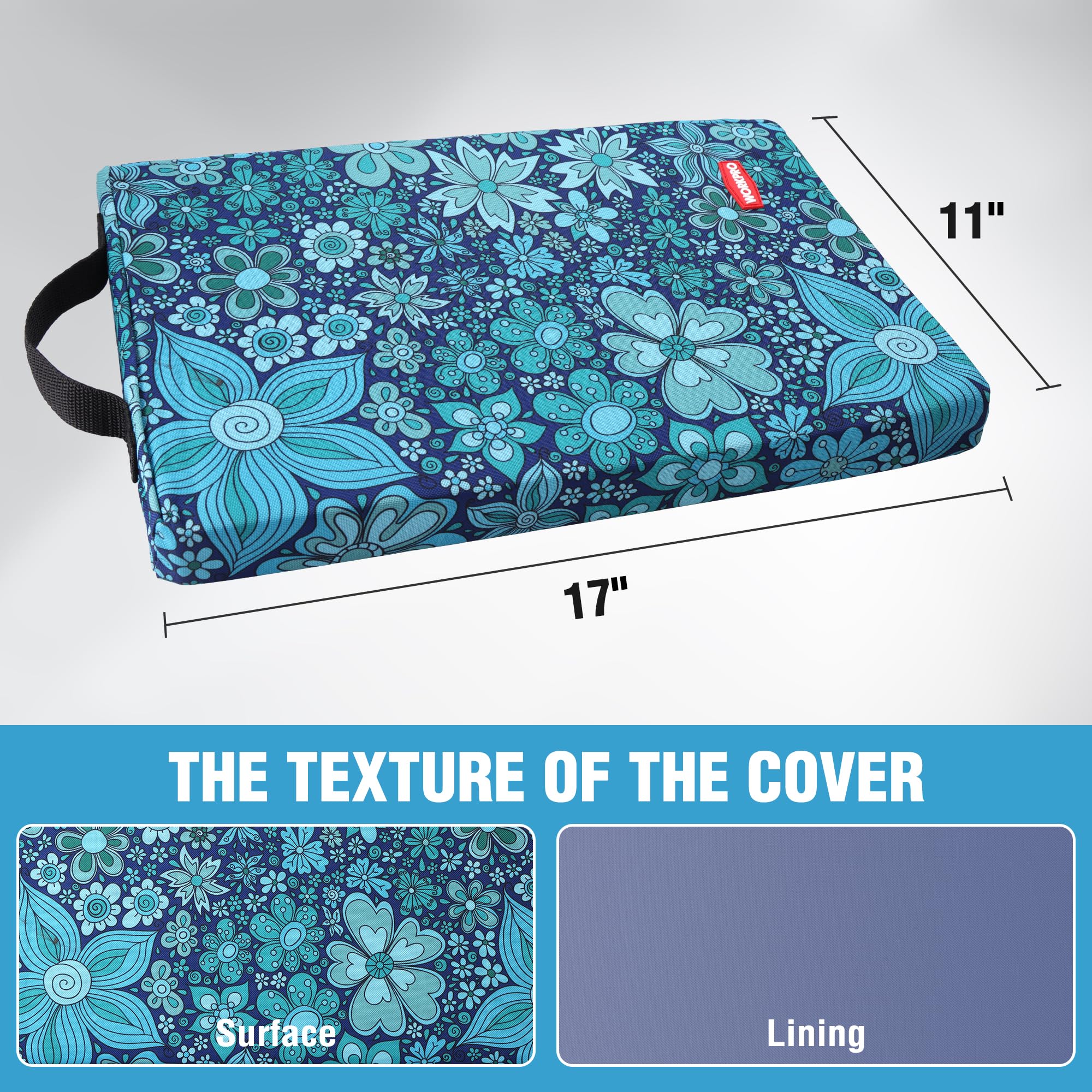 WORKPRO estampado floral azul que añade estilo y limpieza fácil