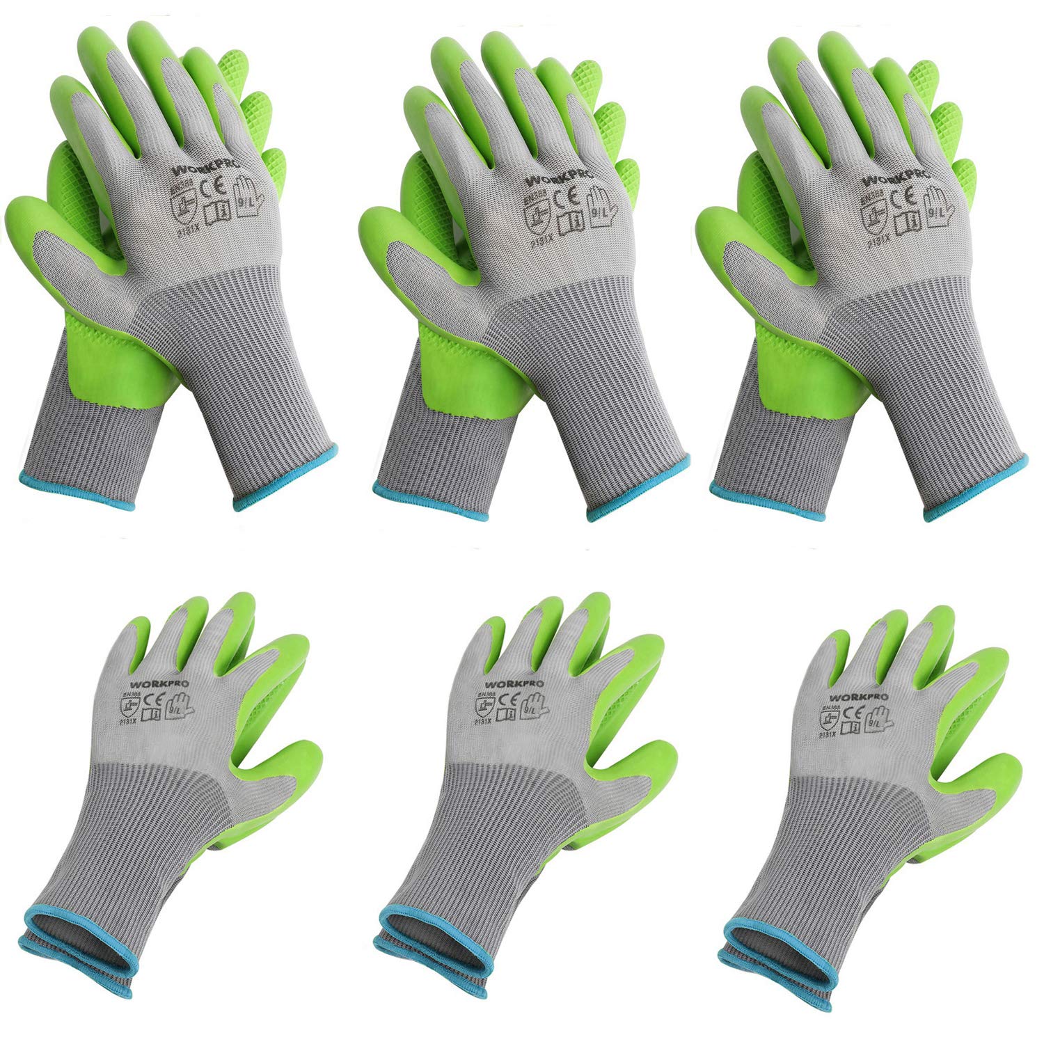 WORKPRO empaquetado frontal seis pares práctico y protector
