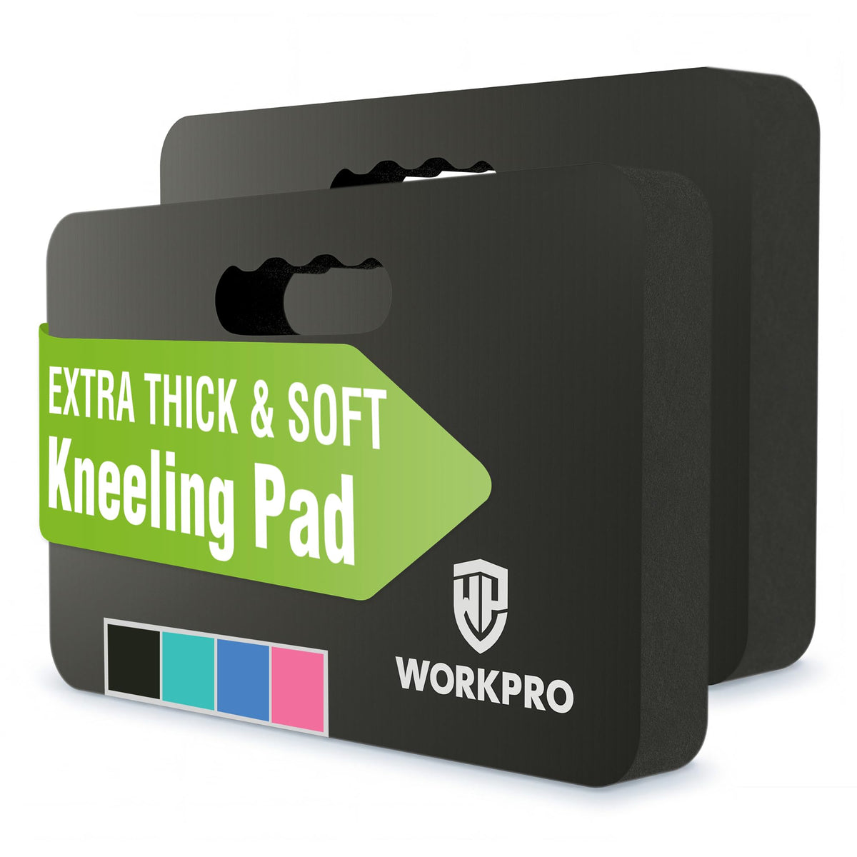WORKPRO vista frontal del par de almohadillas mostrando tamaño y acabado, comodidad inmediata