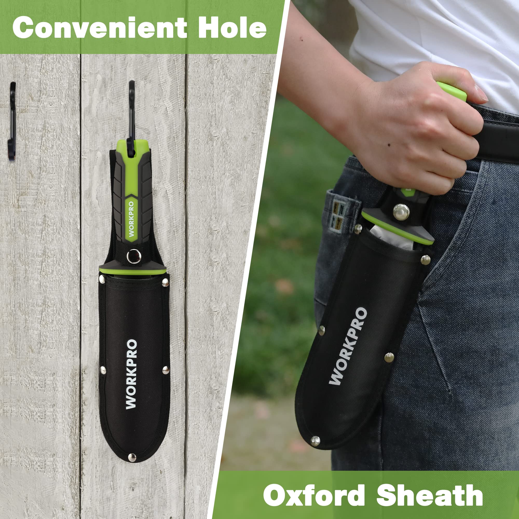WORKPRO funda de oxford con presillas para cinturón, transporte seguro