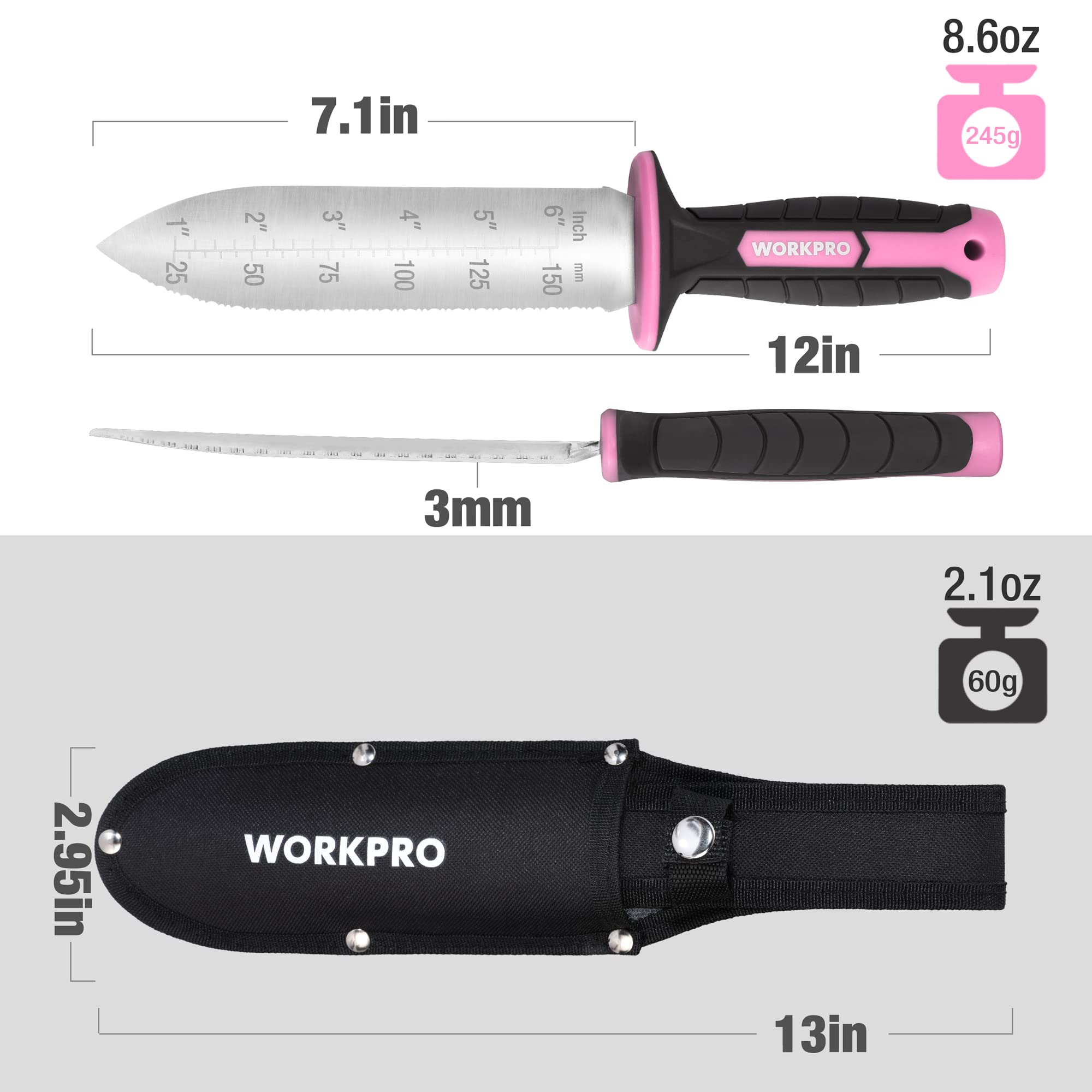 WORKPRO mango ergonómico TRP para agarre cómodo y antideslizante