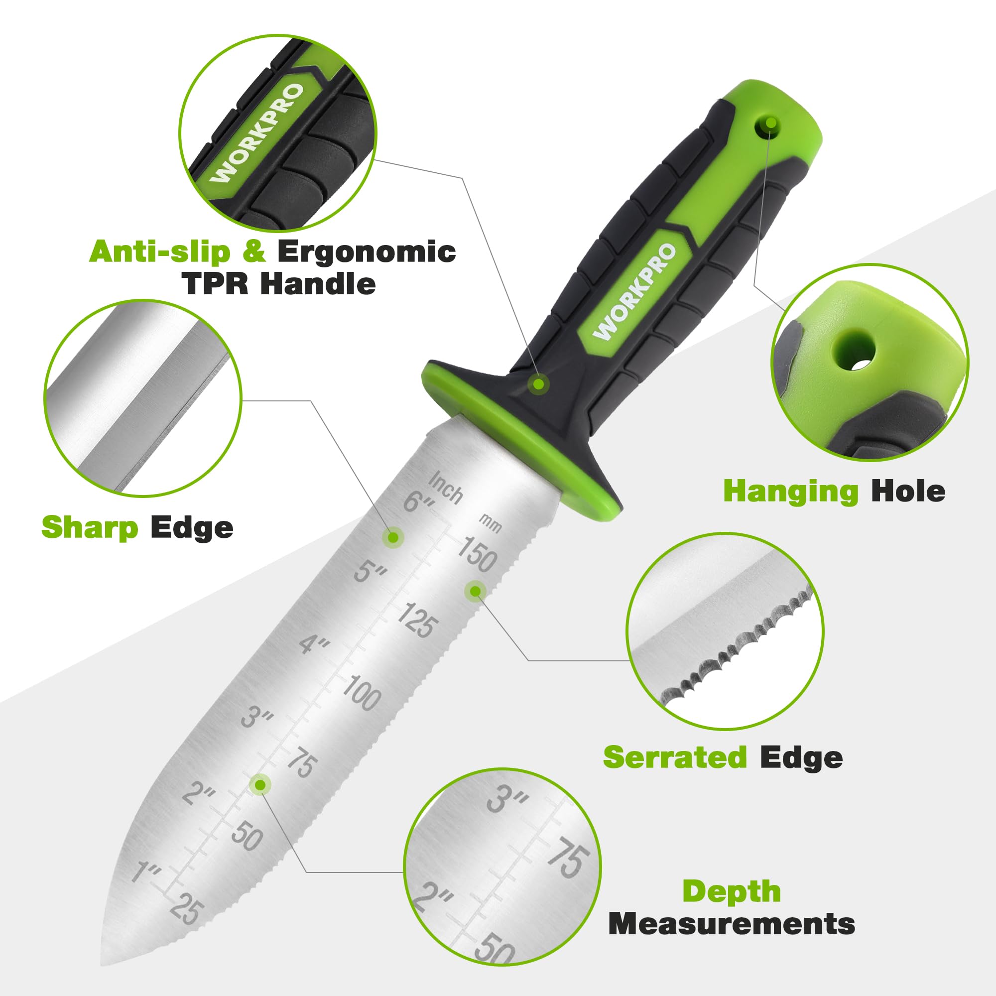 WORKPRO mango ergonómico de TRP antideslizante, confort prolongado