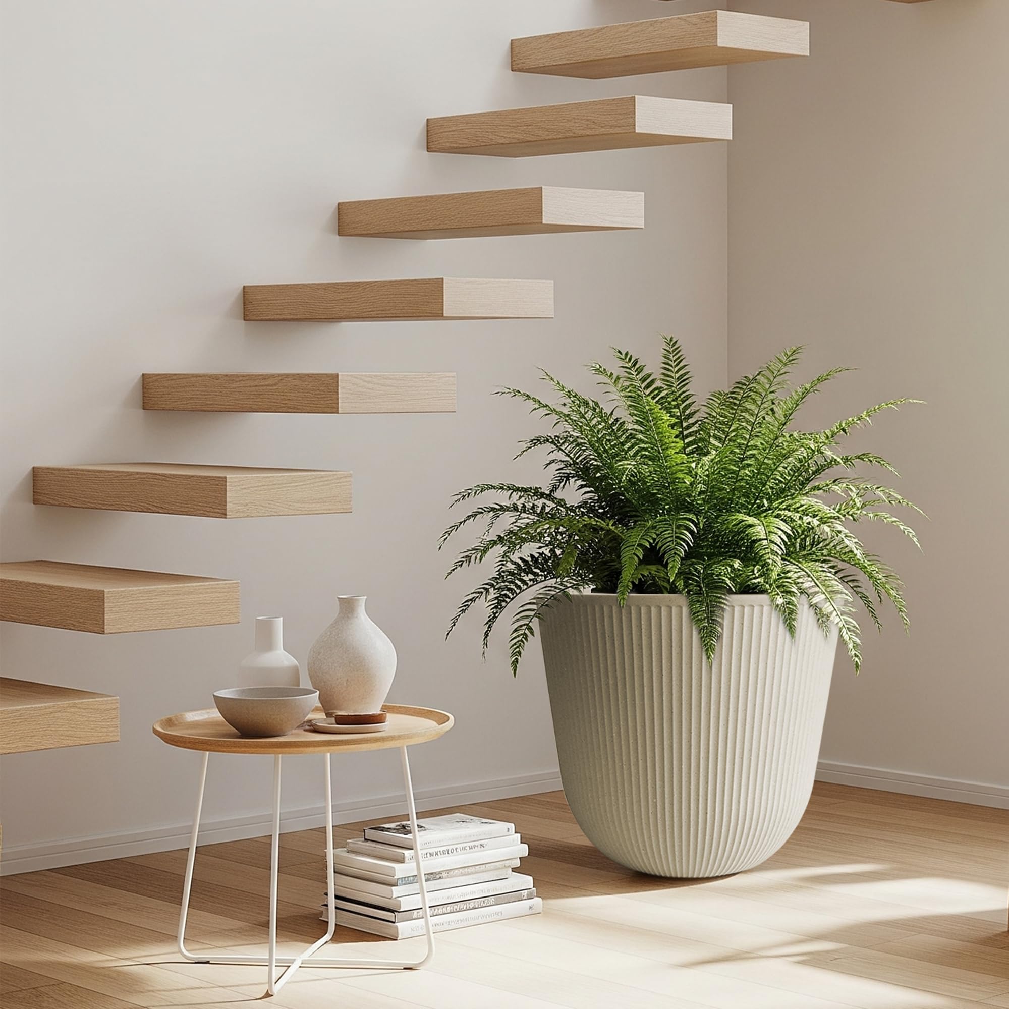 Worth uso en balcón optimizando espacio y estilo con plantas grandes