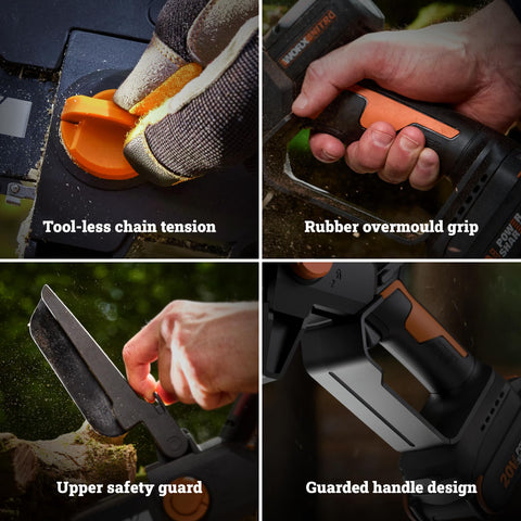 WORX funda y accesorios incluidos, almacenamiento y protección