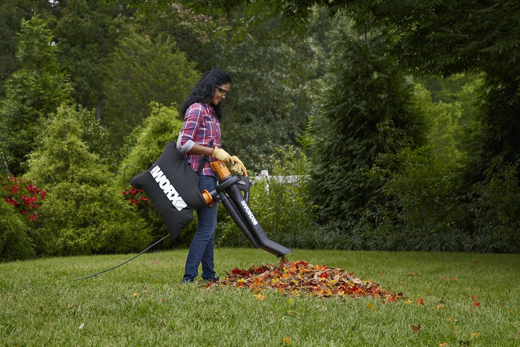 WORX Trivac WG509 detalle del impulsor metálico que mejora la trituración