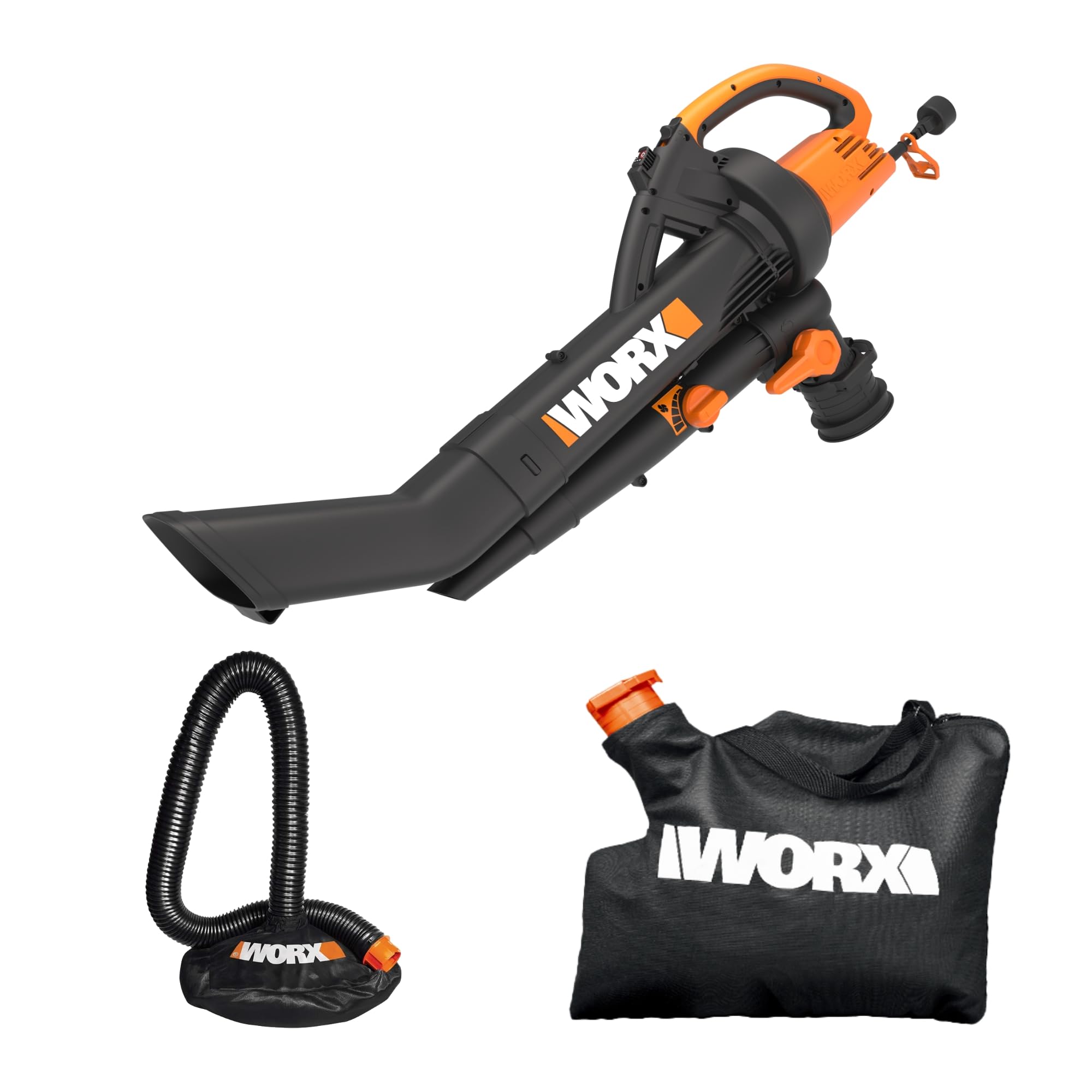 WORX Trivac vista frontal mostrando diseño robusto y control fácil