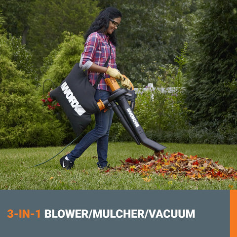 WORX Trivac tubo curvado en uso alcanzando debajo de muebles con precisión
