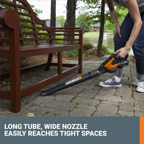 WORX soplador usado para limpiar entre asientos de coche y eliminar polvo