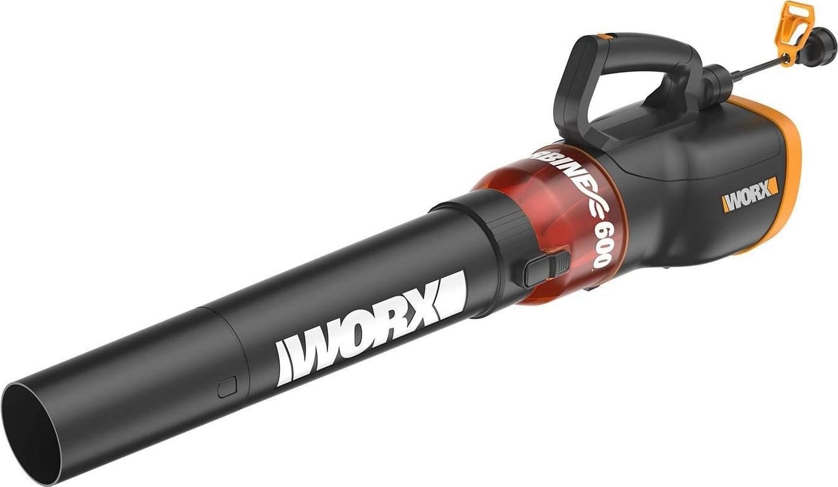 WORX WG520 vista frontal mostrando boquilla ancha y ergonomía para manejo cómodo