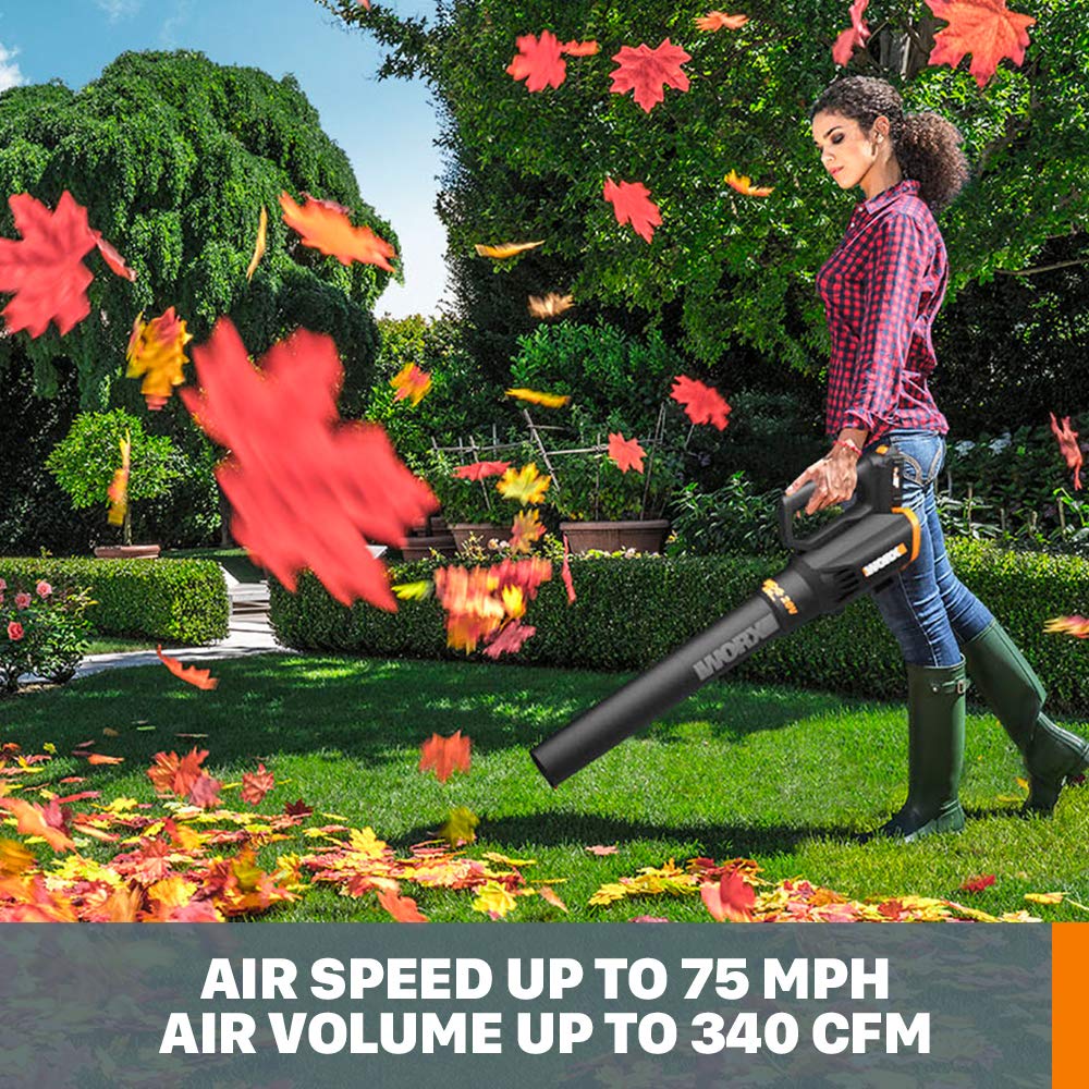 WORX WG547.9 primer plano de boquilla y ventilador que mejora el flujo
