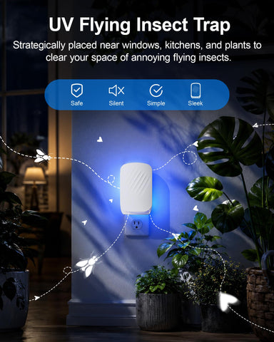 WowCatch al lado de un enchufe para comparar tamaño, compacto y fácil de ubicar