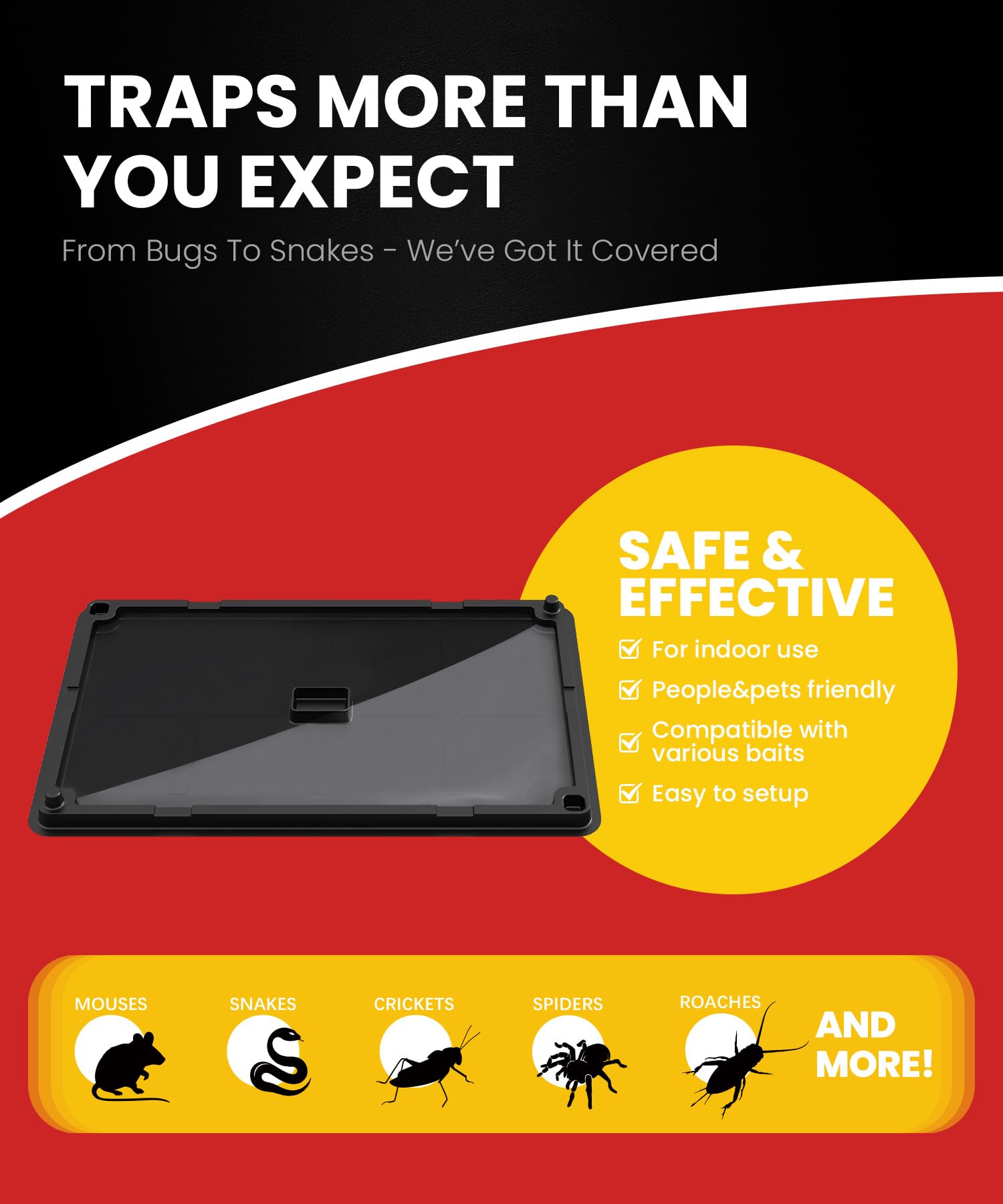WowCatch trampa colocada detrás de un electrodoméstico, control discreto