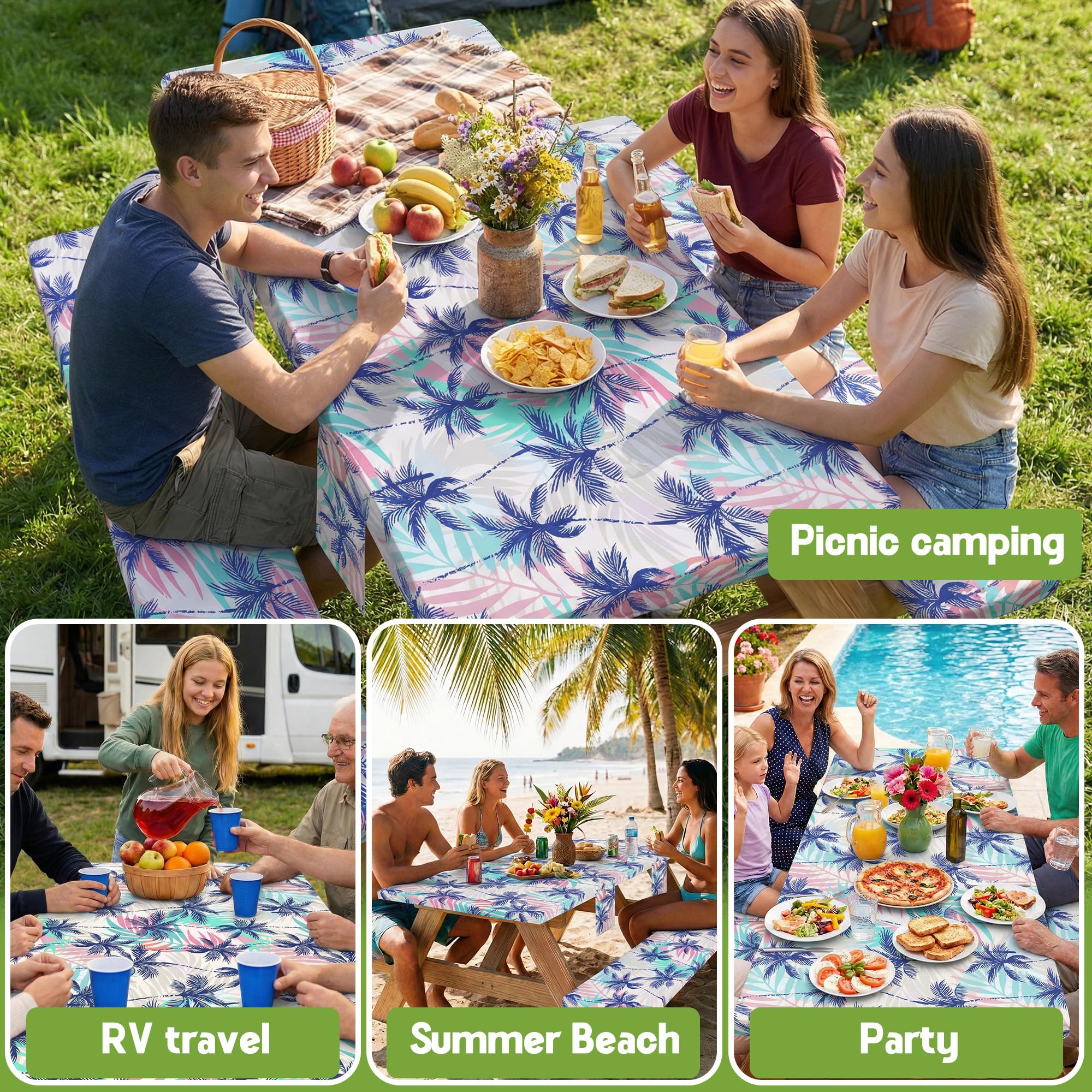 Wrakus set en caravana y jardín para comidas al aire libre