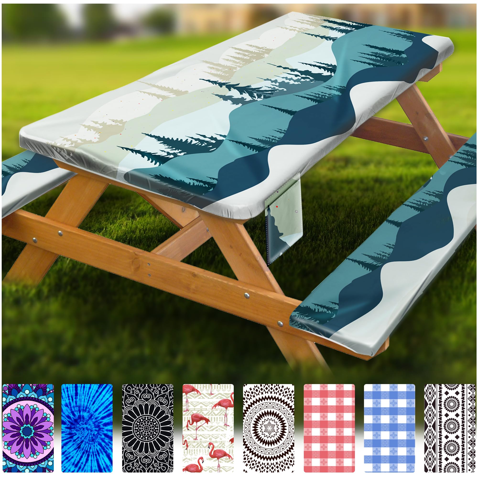 Wrakus vista frontal de la funda para mesa protegiendo superficie y estilo