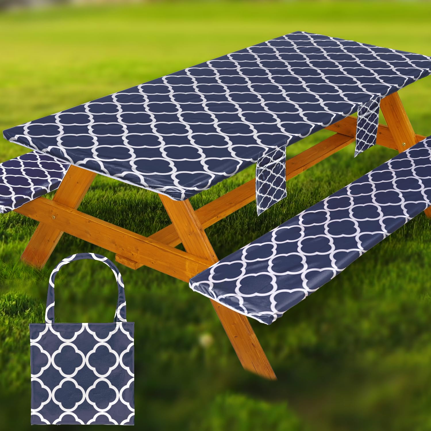 Wrakus vista frontal de la funda para mesa mostrando ajuste limpio y protección