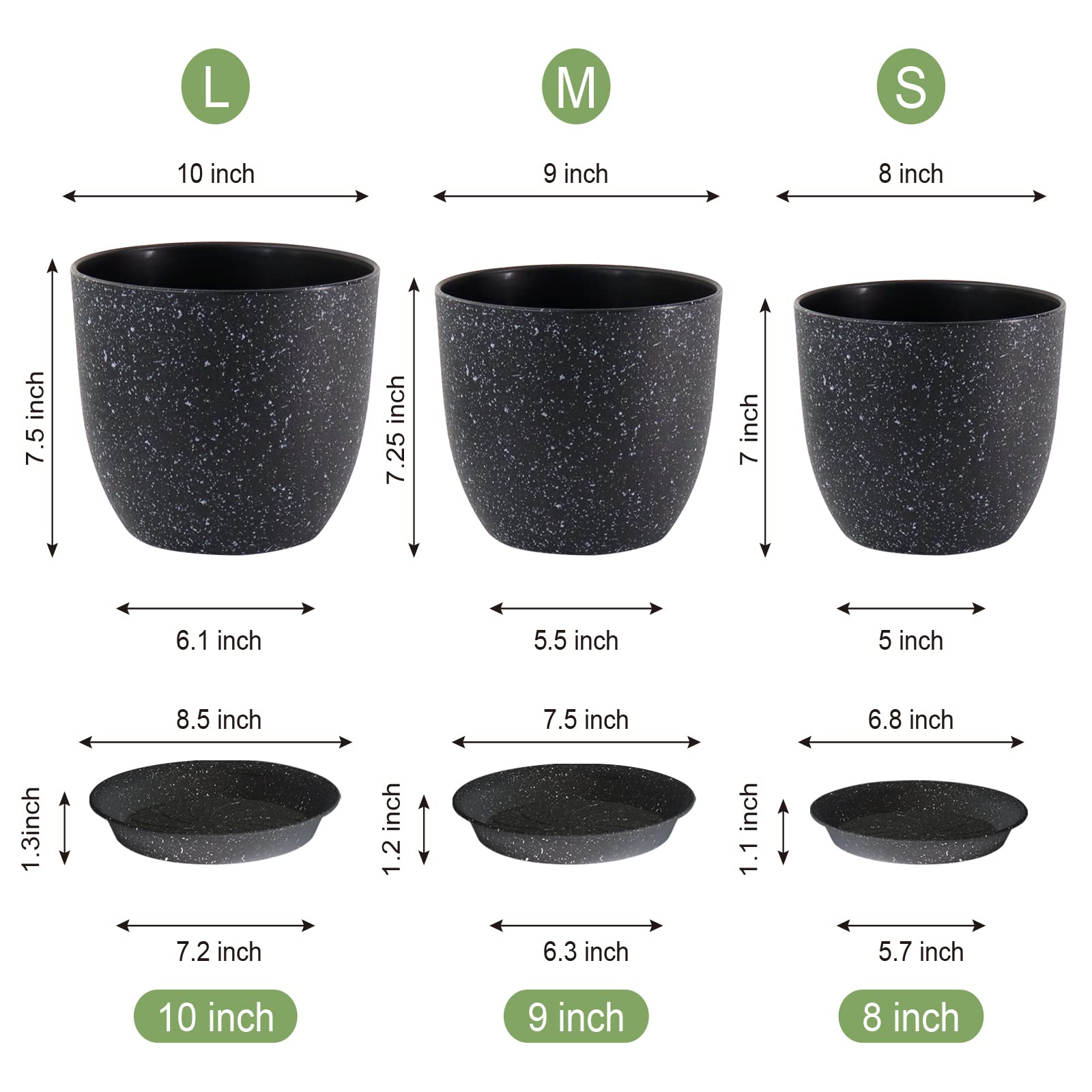 WSMKSZ base con orificios de drenaje para proteger raíces y sustrato