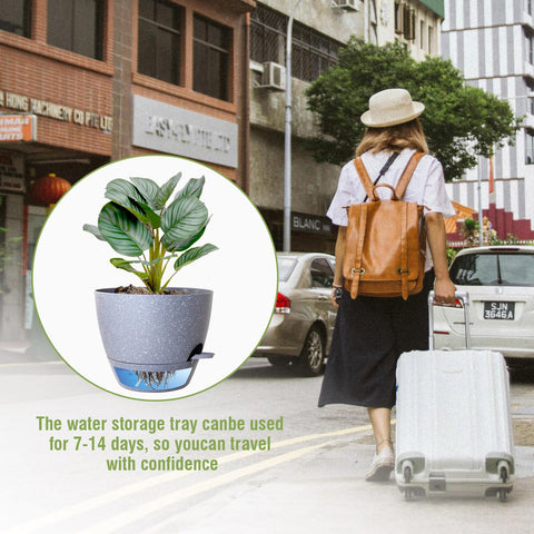 WSMKSZ macetas en balcón con plantas, solución práctica para espacios pequeños