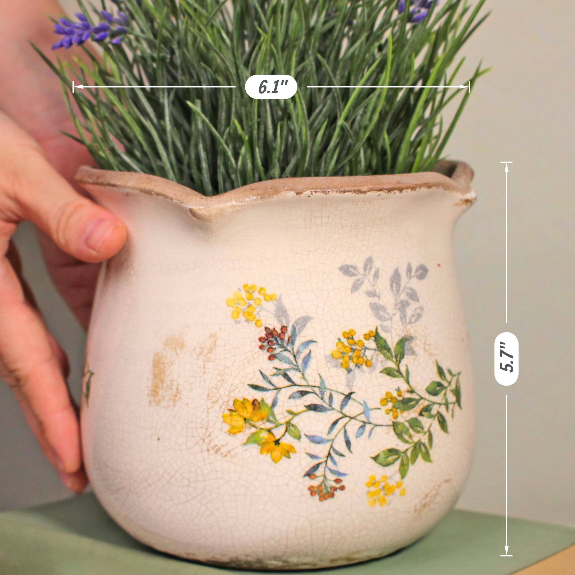 Xiaan Jiaju jarrón en uso con suculenta para decoraciones interiores prácticas