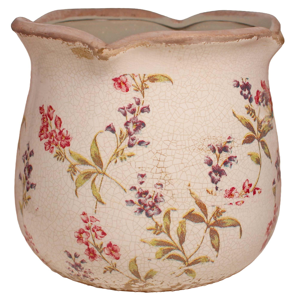 Xiaan Jiaju maceta frontal con diseño floral aporta encanto rústico