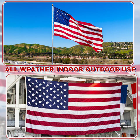 XIFAN bandera en mástil exterior resistiendo viento y clima