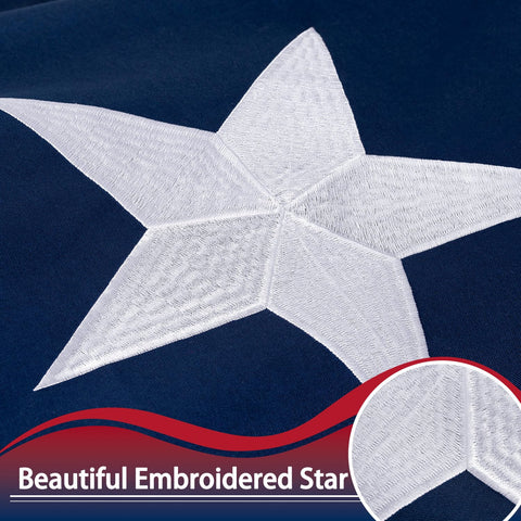 XIFAN detalle estrella bordada, acabado nítido y color duradero