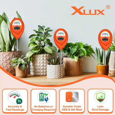 XLUX enfoque en la sonda metálica que protege raíces y mide profundo