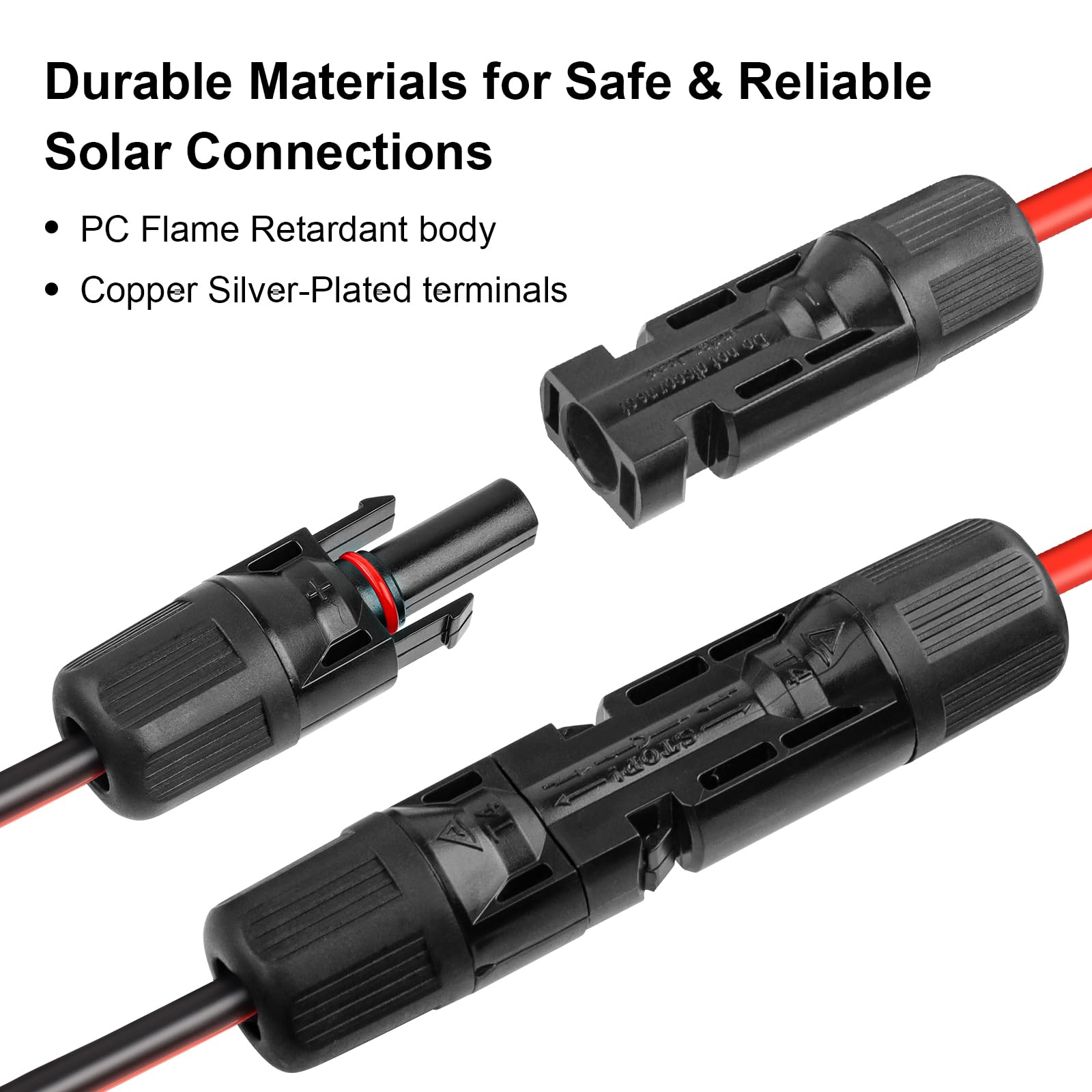 XRDS -RF cable conectado entre panel solar y power station en exterior