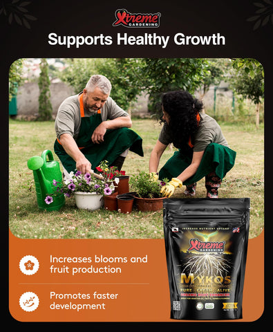 Xtreme Gardening etiqueta OMRI destacando aptitud orgánica y confianza del producto