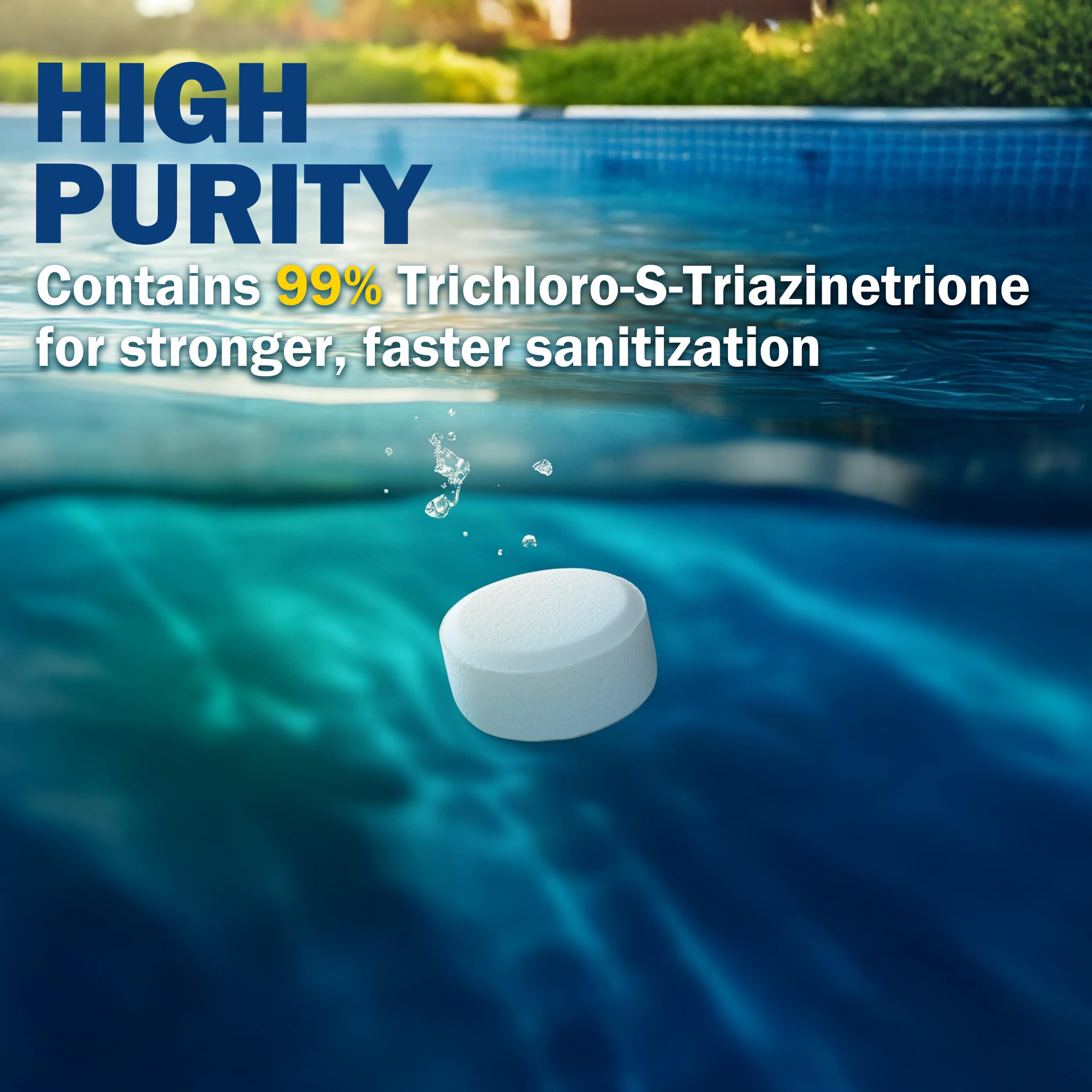 XtremepowerUS escena de piscina con producto indicando agua cristalina y uso familiar