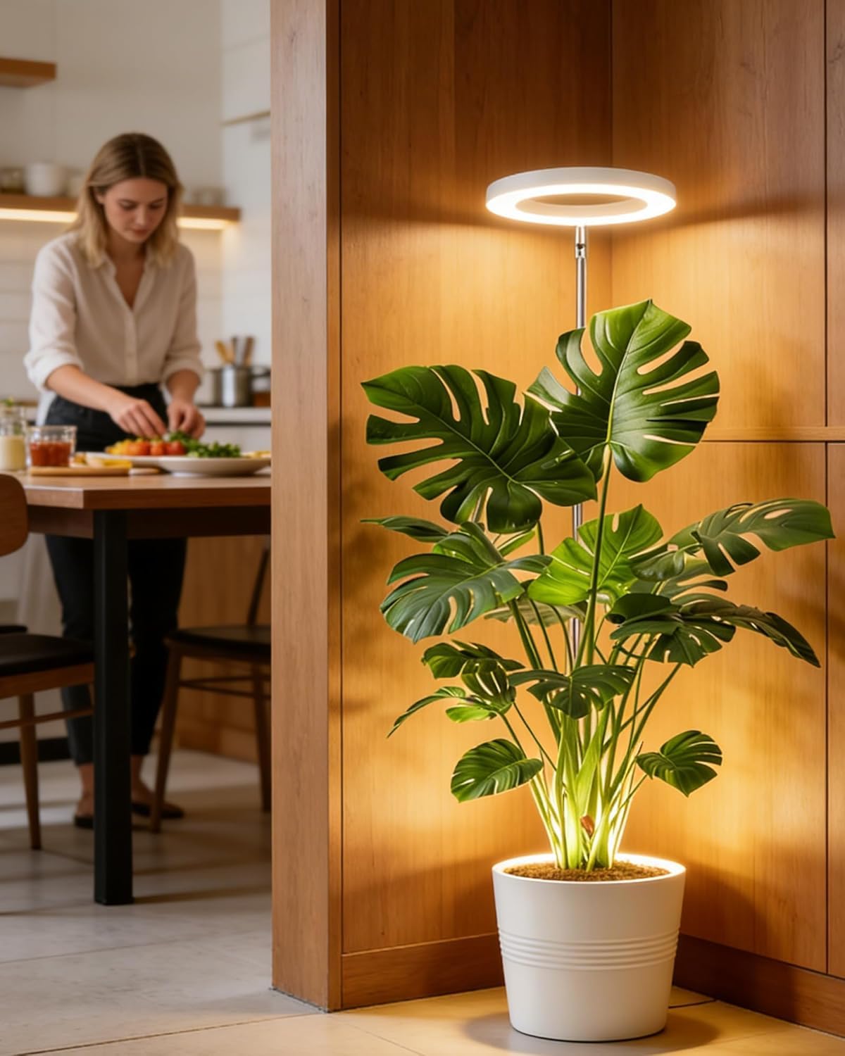 yadoker iluminación de varias macetas en estantería para cobertura amplia de cultivo