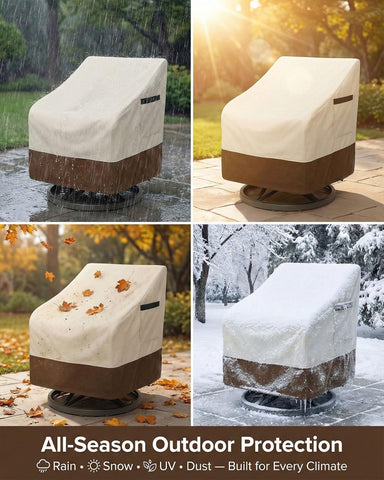 Yagvany pack dos fundas beige y marrón para patio y terraza