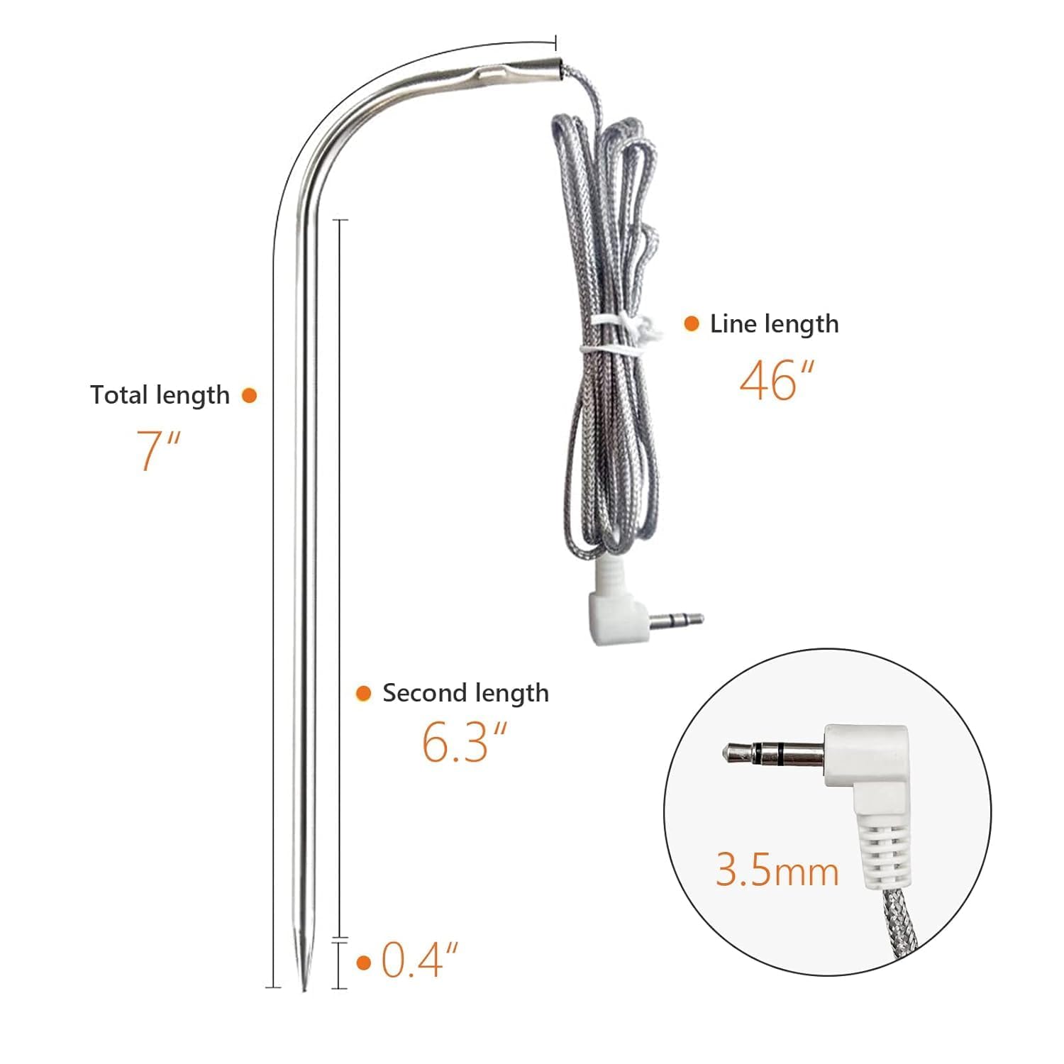 YAOAWE cable con trenza metálica, protección térmica y duradera