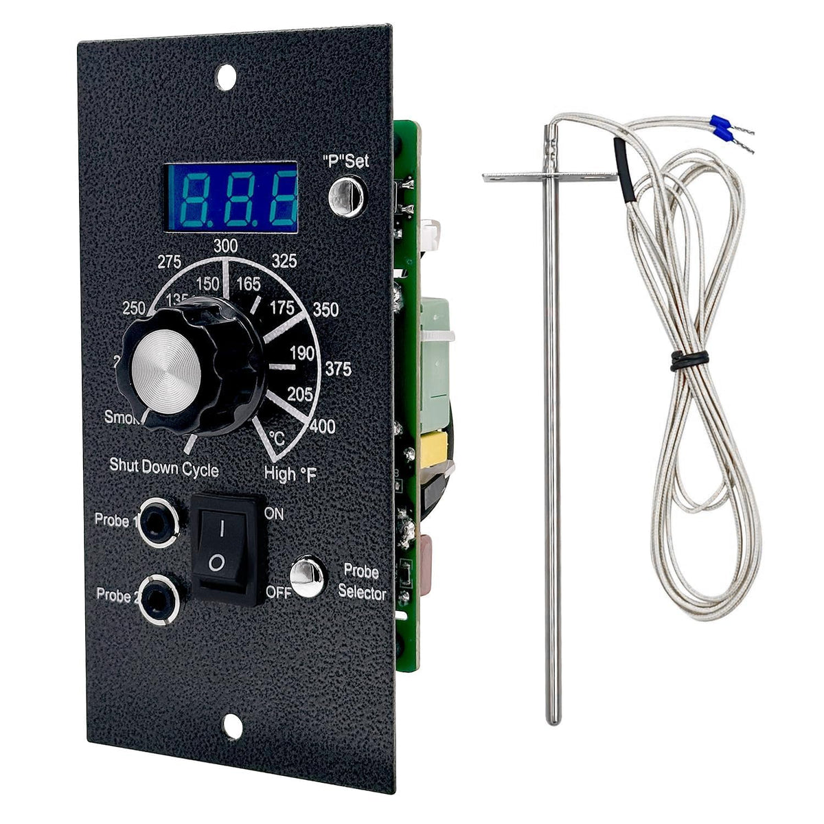 YAOAWE panel frontal mostrando controles y beneficio de control estable
