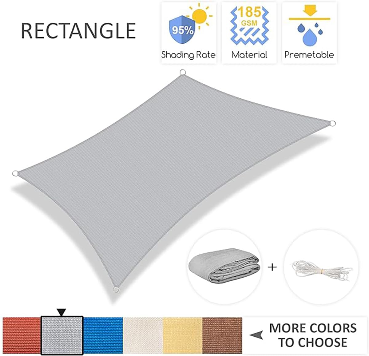 Yardmaker detalle del tejido HDPE 185GSM que demuestra resistencia y ventilación