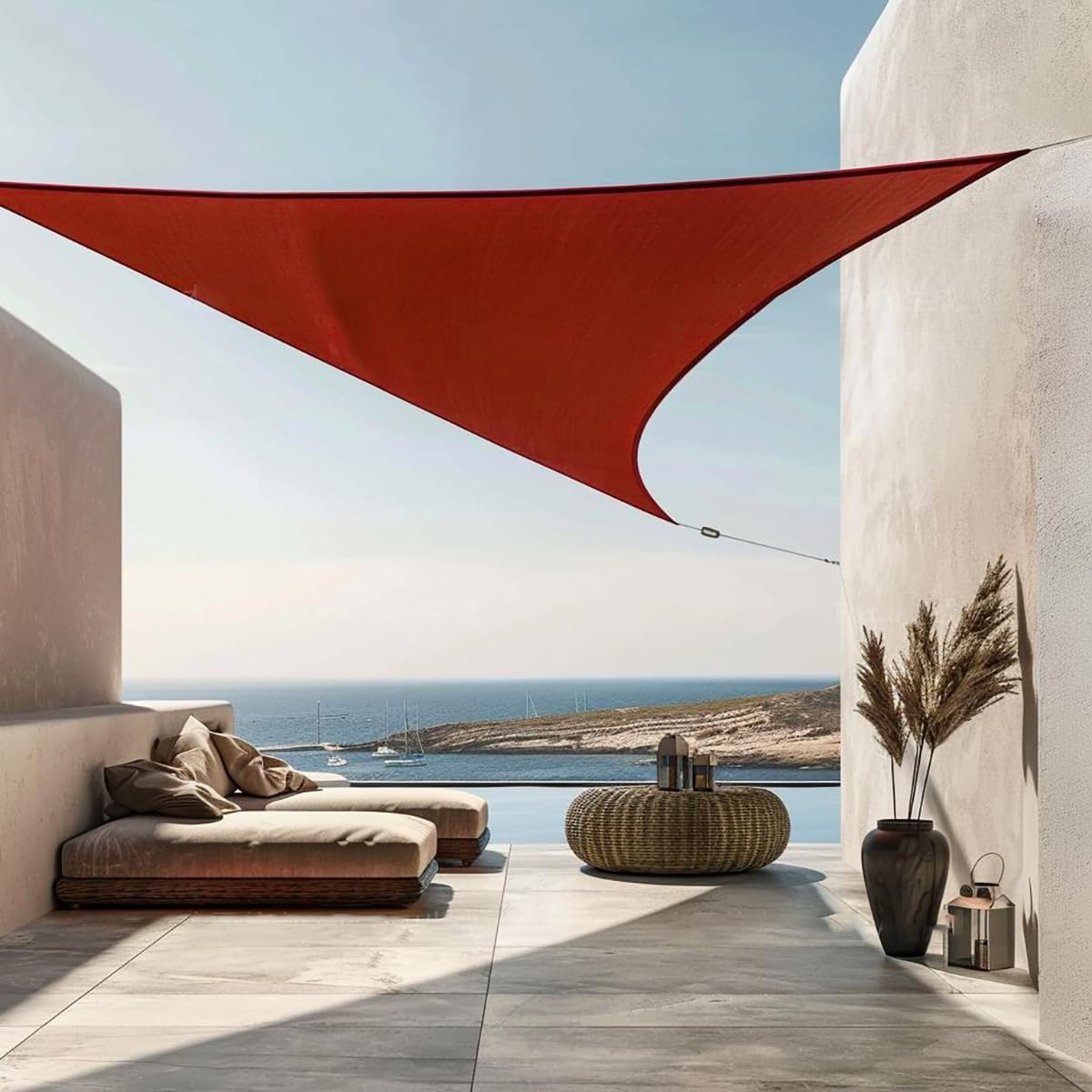 Yardmaker vela instalada en patio crea sombra y estilo exterior