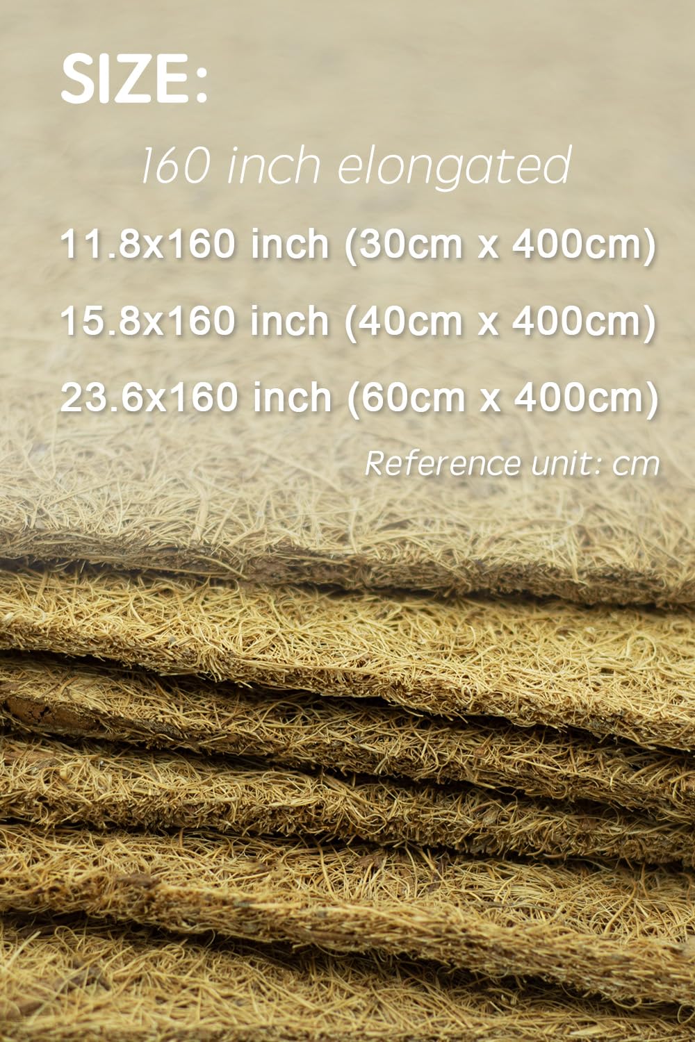 Yarrdfir textura de fibra de coco detallada que mejora drenaje y apariencia