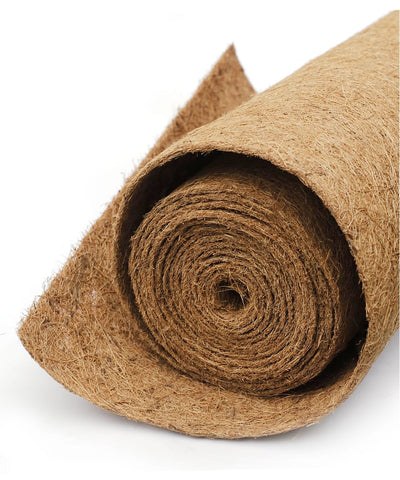 Yarrdfir estera de fibra de coco frontal mostrando tamaño y corte fácil