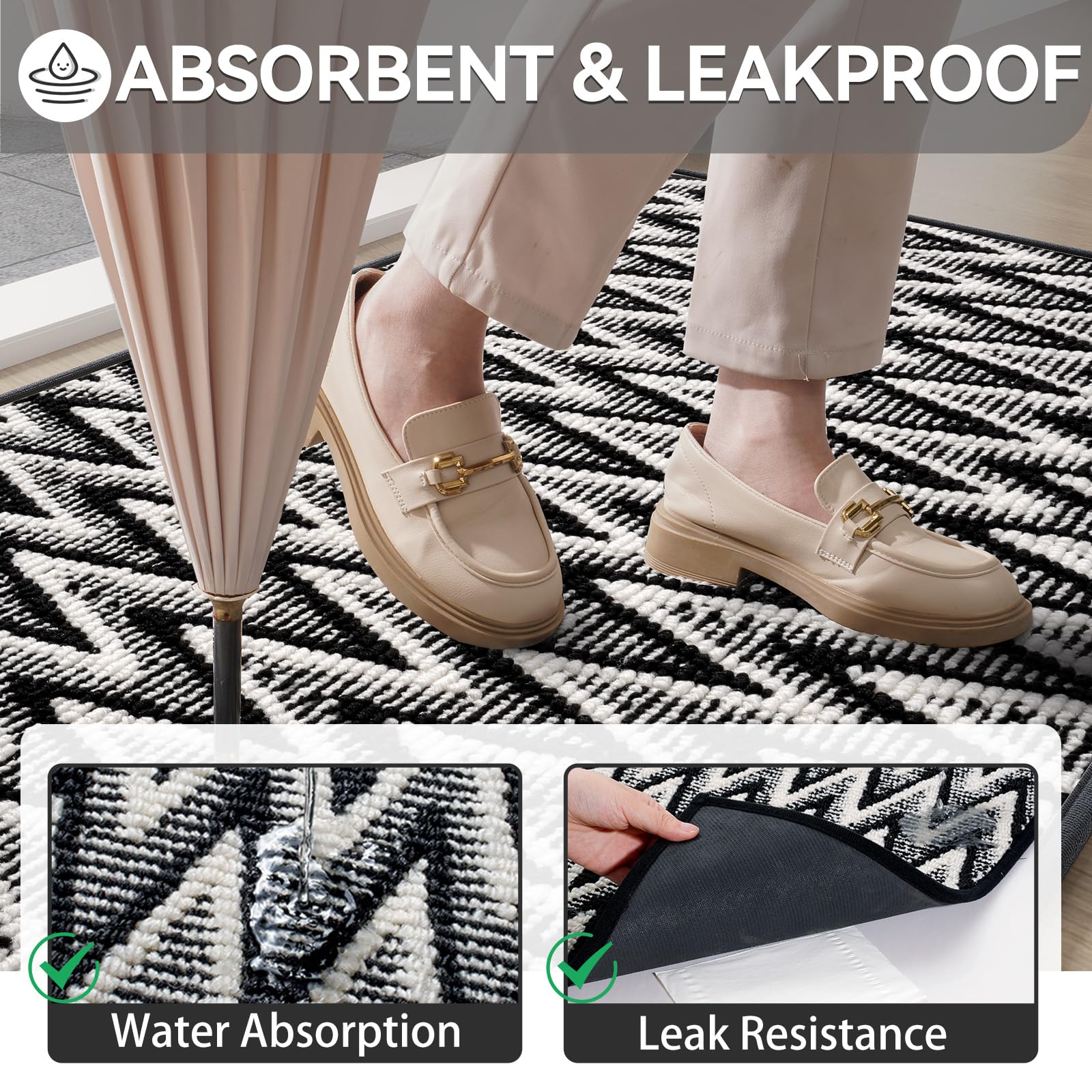YDKGL felpudo absorbiendo agua y evitando charcos interiores