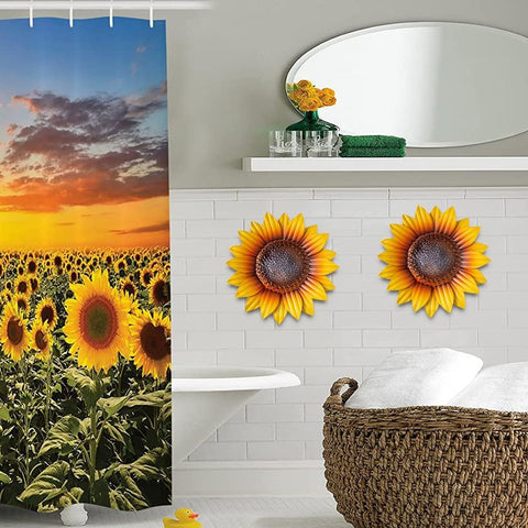 YEAHOME set de tres girasoles colgados con relieve decorativo