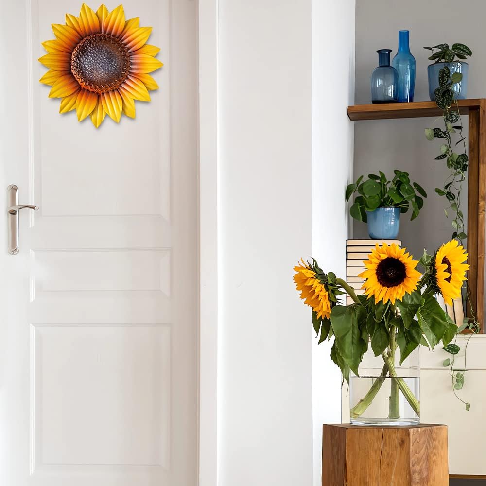 YEAHOME girasol instalado en porche mejorando ambiente exterior